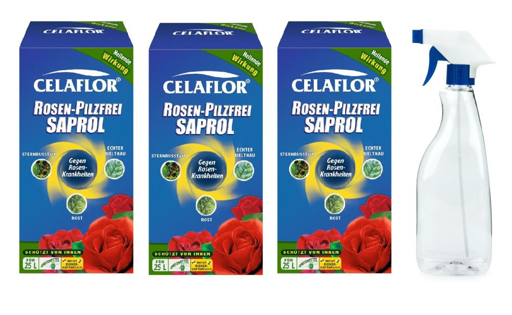 Celaflor Rosen-Pilzfrei Saprol Konzentrat 750 ml + Sprühflasche (500 ml)
